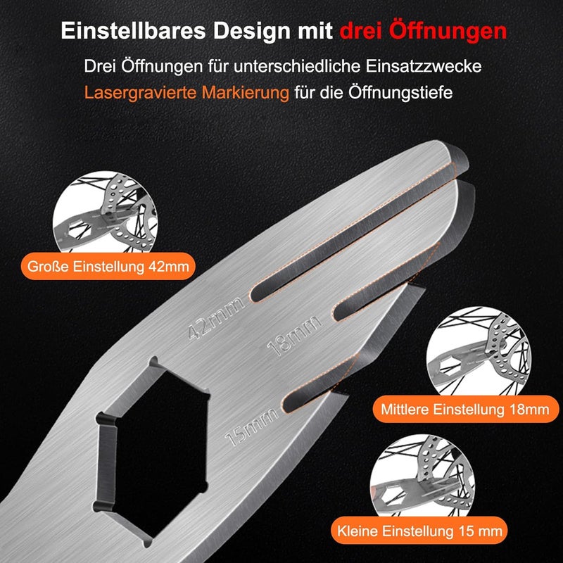 KMRDND Bicycle Brake Disc Straightening Tool - Rotor Truing Fork and Brake Disc Adjuster - Image 2
