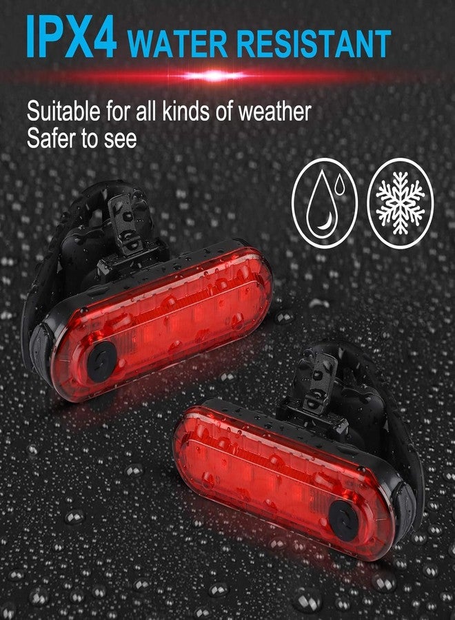 Bitrexup LED Rear Bike Tail Light 2 Pack, Ultra Bright USB Rechargeable Bicycle Taillights, Waterproof Bike Back Light for Cycling Helmet Safety Warning Strobe, 4 Light Mode Options - Image 5