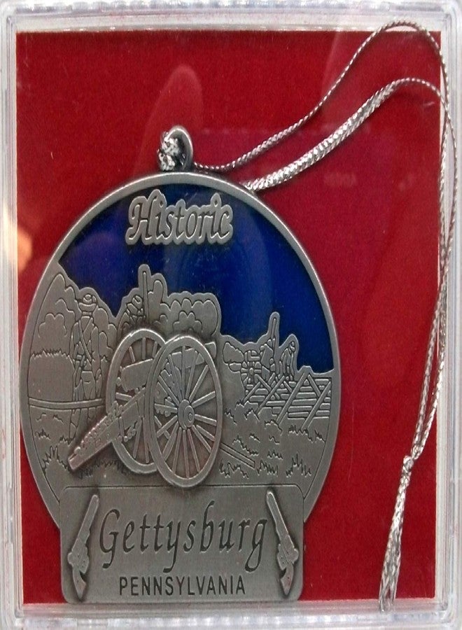 Americana Civil WAR Historic Gettysburg Pennsylvania Pewter Christmas TREEORNAMENT