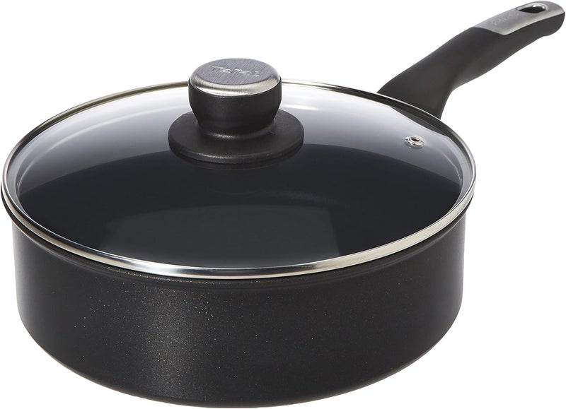 T-fal TEFAL Sautepan | UNLIMITED Sautepan 24 cm + Lid | Scratch resistance | 100% safe non stick coating | Thermo signal™ | Perfect searing | Made in France | Induction | 2 Years Warranty | G2553202 - Image 1