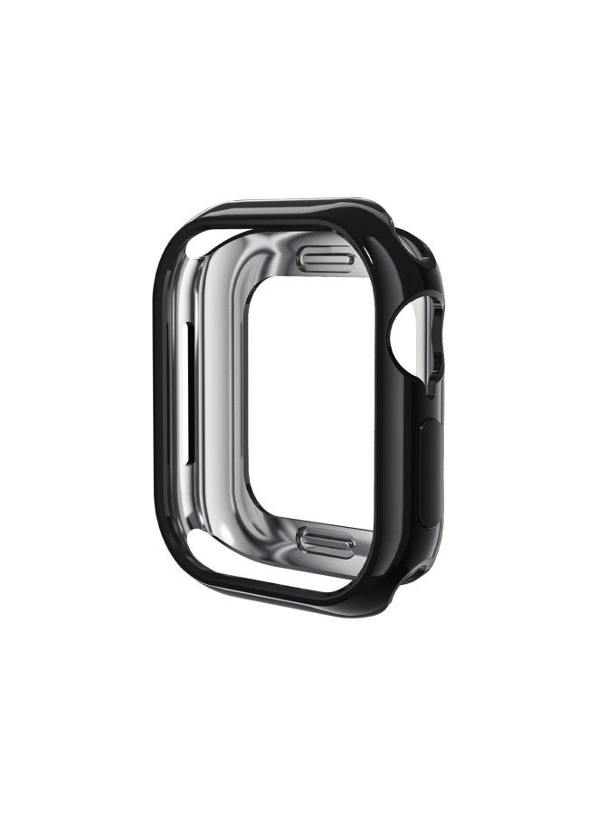 نيوترل غلاف نصف مغطى TPU مقاوم للصدمات مربعي أسود لساعة آي واتش، سلسلة ساعات أبل مقاس عام 38-46 ملم - Image 1
