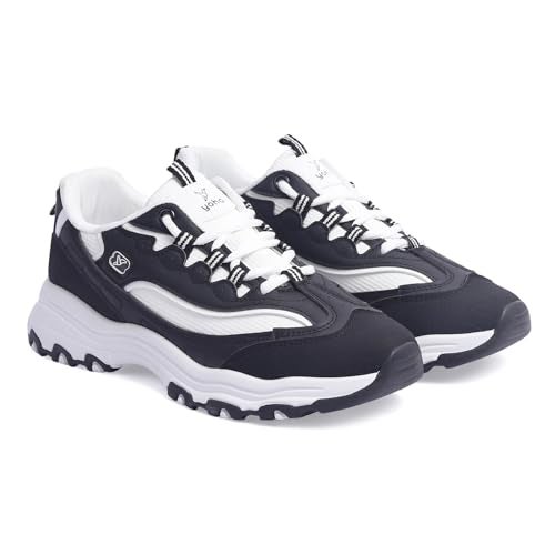 YOHO Chonks Women’s Sporty Comfortable Chunky Sneakers | Classic Black - UK 8 - Image 1