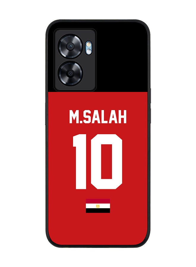 Stylizedd Rugged Black edge case for Oppo A57 Slim fit Soft Case Flexible Rubber Edges Anti Drop TPU Gel Thin Cover - Football Team - Egypt Player Name - M.Salah - Image 1