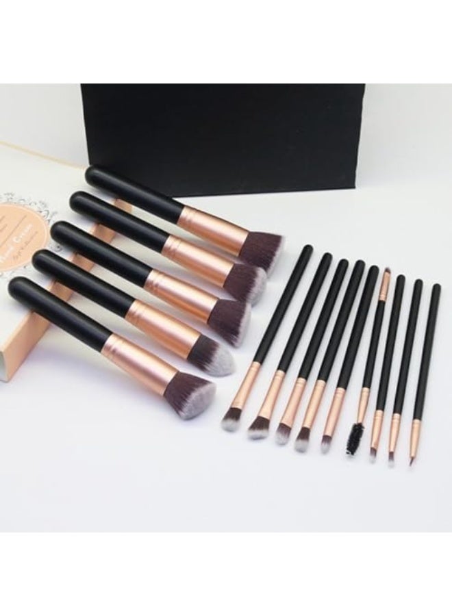 مجموعة فرش مكياج مكونة من 14 قطعة فرش للمكياج الشفوي، فرش للعيون، فرش لخدود النساء، أدوات مكياج احترافية - Image 5