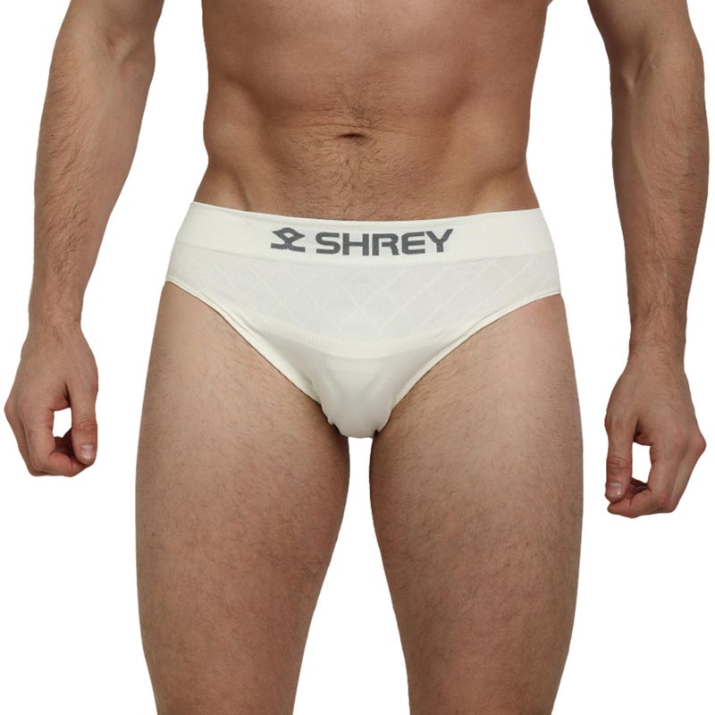 SHREY Men Nylon Athletic Supporter Brief Off White, Large - Image 5