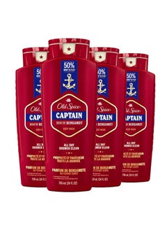 Old Spice Old Spice Red Collection Body Wash for Men, Captain Scent, 24 fl oz (Pack of 4)  - Image 1