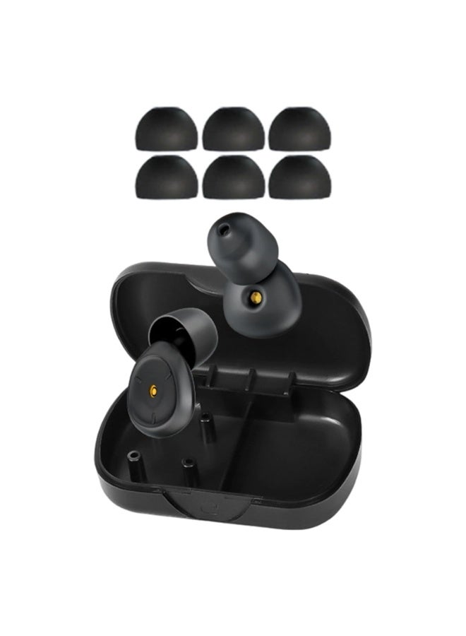 Aideli 3 Pairs Black Ultra Soft Silicone Earplugs for Sleep, Reusable Noise Cancelling Ear Plugs with Storage Box for Work, Travel, Study and Concerts - Image 2