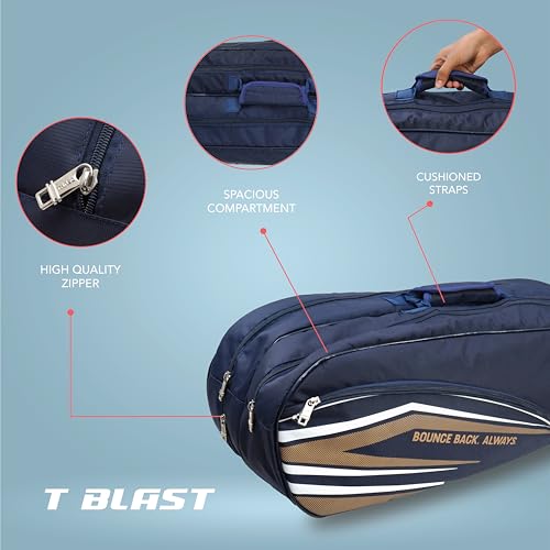 TANSO Windbender Full Graphite Ultra Light Weight Badminton Racquet with T-Blast Badminton Kit Bag (32 Lbs Tension, 680 mm Long, 77 Grams, Strung with Premium Strings) - Image 2