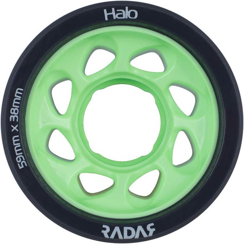 Riedell Radar Wheels Halo Roller Skate Wheels - 4 Pack of 38mm x 59mm - Image 2