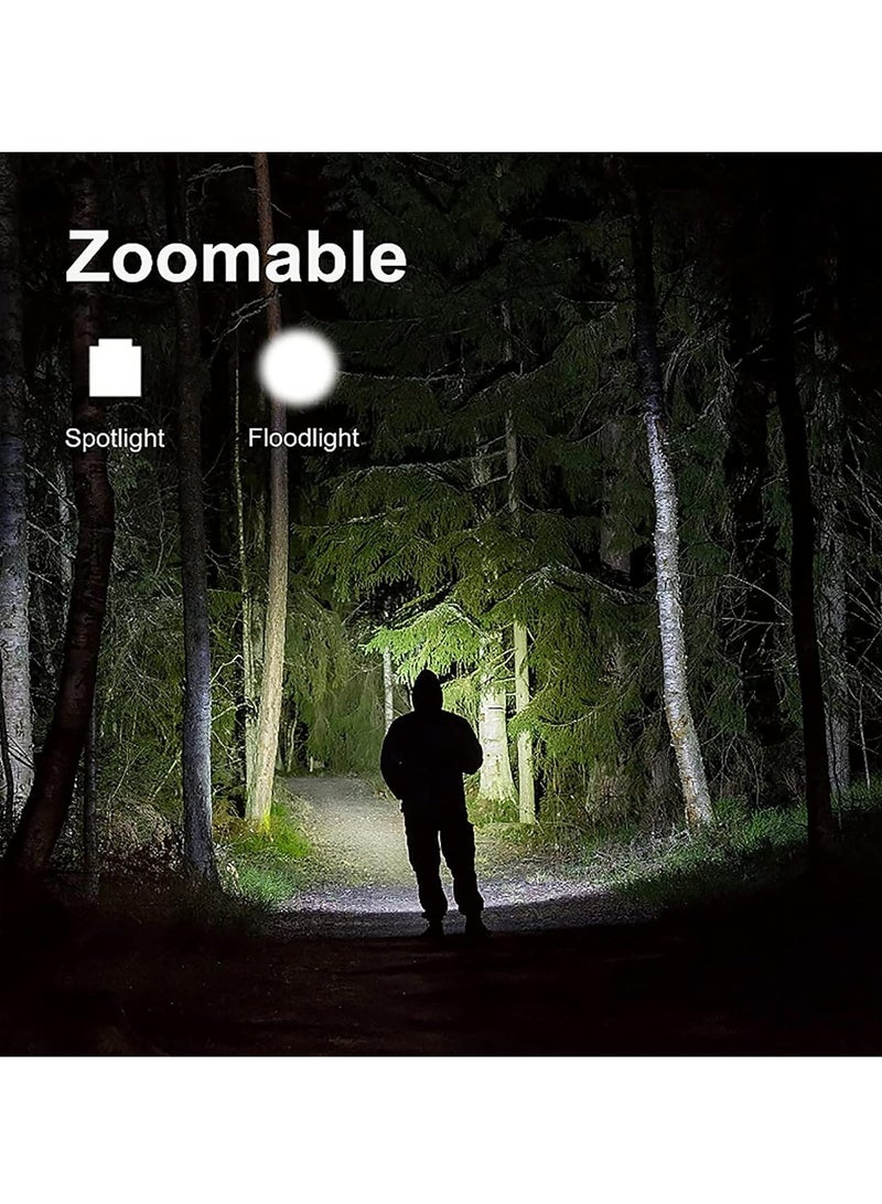 مصباح يدوي USB قابل لإعادة الشحن، كشاف تكبير قابل للسحب T6، خرزة مصباح طويل المدى 1000 متر، كشاف محمول صغير محمول للتخييم في حالات الطوارئ في الهواء الطلق - Image 2