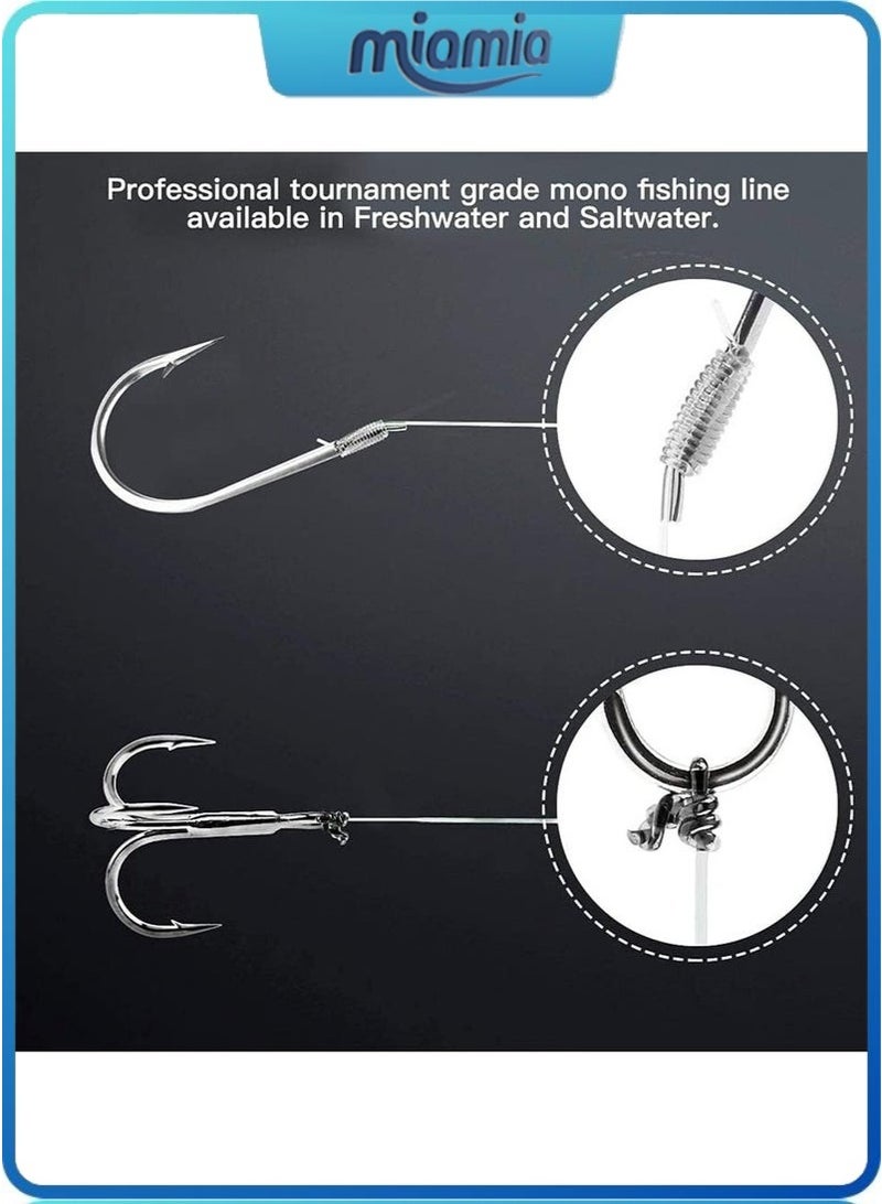 ميأميأ خط صيد السمك الشفاف 500 متر من النايلون بخيط احادي لصيد السمك، سلك متين وشفاف - Image 5