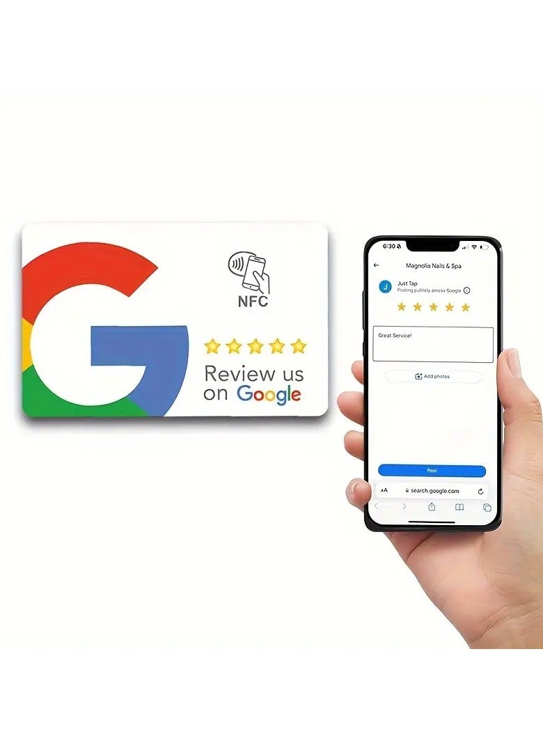 Generic 2 PCs - NFC Google Review Card - Tap and boost your business instantly  - Image 2