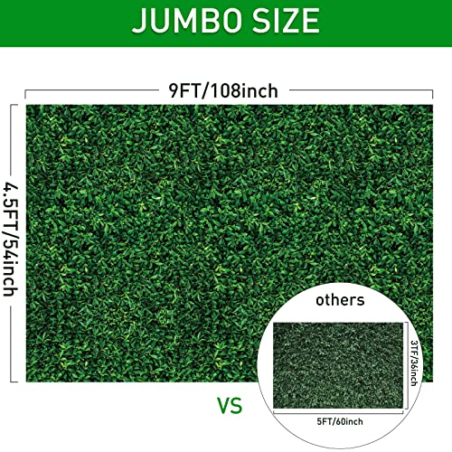 Tatuo 3 Pieces 54 x 108 Inches Jumbo Green Leaves Photography Leaf Backdrop 3D Waterproof Tree Leaves Background Photo Booth Prop Green Leaf Tablecloths for Baby Shower Birthday Party Decoration - Image 2