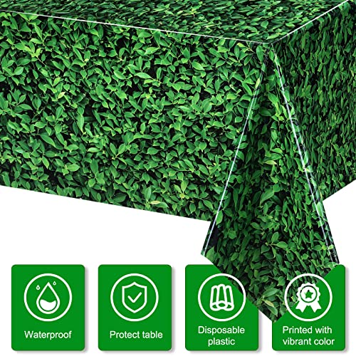 Tatuo 3 Pieces 54 x 108 Inches Jumbo Green Leaves Photography Leaf Backdrop 3D Waterproof Tree Leaves Background Photo Booth Prop Green Leaf Tablecloths for Baby Shower Birthday Party Decoration - Image 4
