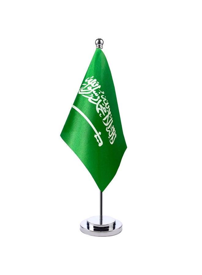 علم طاولة مكتبي مع حامل معدني لتزيين المكتب والمنزل - Image 1