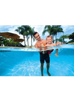 Bestway 93402-Hot Wheels Printed Inflatable Swimming Armbands 23x15cm/9"x6", Orange  - Image 2
