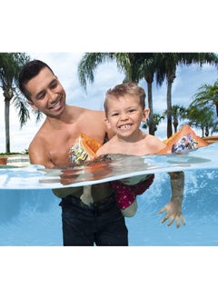Bestway 93402-Hot Wheels Printed Inflatable Swimming Armbands 23x15cm/9"x6", Orange  - Image 5