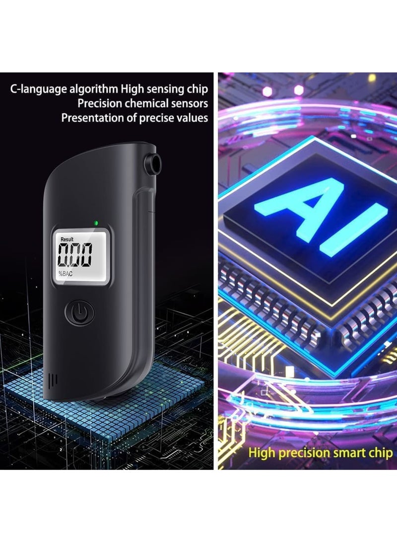 Zikra High Precision Portable Breathalyzer, Digital HD LCD Screen Alcohol Breathalyzer for Personal and Professional Use, High Accuracy and Fast Results Alcohol Detector with LED Light for Safe Driving - Image 5