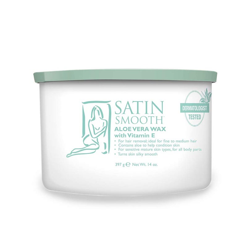 Satin Smooth Aloe Vera Hair Removal Wax 14oz. - Image 1