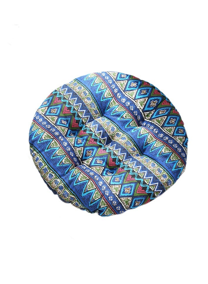 Anna Comfortable Home Office Cotton Linen Breathable Round Chair Cushion - Image 1