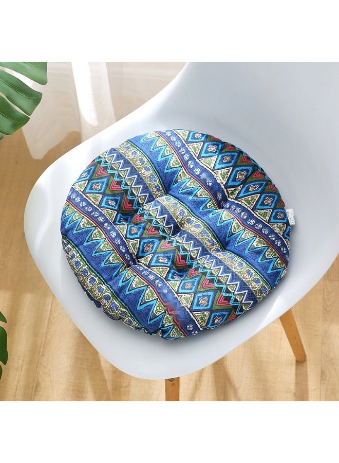 Anna Comfortable Home Office Cotton Linen Breathable Round Chair Cushion - Image 2