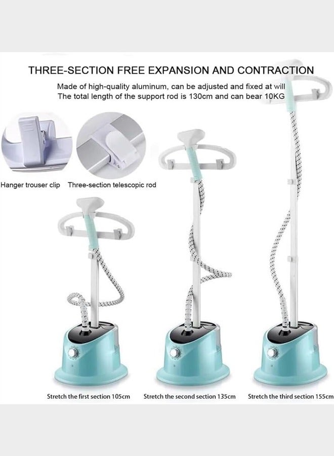 1800W Professional Standing Garment Steamer - Vertical Clothes Steamer for Wedding Dresses, Suits & Curtains - Powerful 9 Hole Poly Iron with 1.7L Water Tank  - Image 2