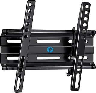 Pipishell Tilting TV Wall Mount Bracket Low Profile for 13-42 Inch Flat Screen TVs & Monitors, Universal Tilt TV - Image 1