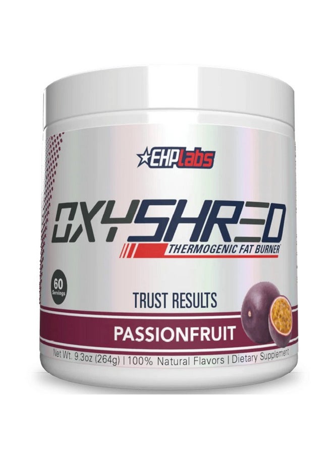 EHP Labs - Ehplabs Oxyshred Thermogenic Pre Workout Powder & Shredding Supplement Clinically Proven Preworkout Powder With L Glutamine & Acetyl L Carnitine Energy Boost Drink Passionfruit 60 Servings - Image 1