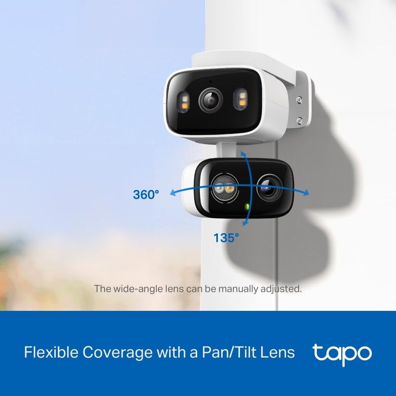 Tapo 2K 3MP IndoorOutdoor Dual Lens PanTilt Security Camera  130 WideAngle  6mm Telephoto 360 Pan Free PersonVehicle Detection SDCloud Storage Works wAlexa  Google Home  HybridCam Duo - Image 5