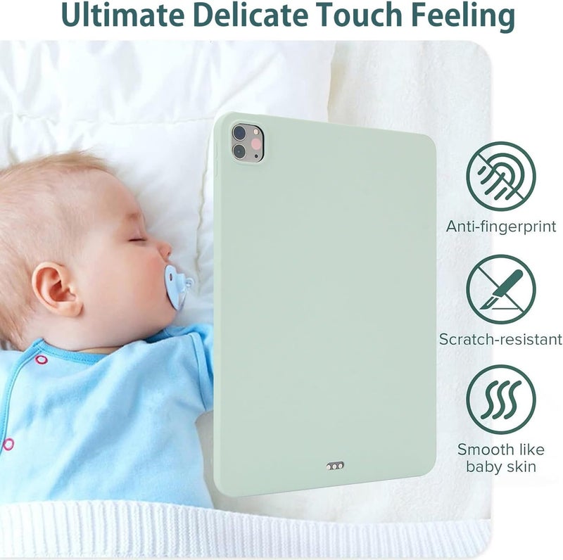 Tablet Case for iPad Air 13inch 2024 Soft TPU Slim Shockproof Protective Case,Slim Fit Lightweight Smart Cover for iPad Air 13inch 2024(Mint Green) - Image 5