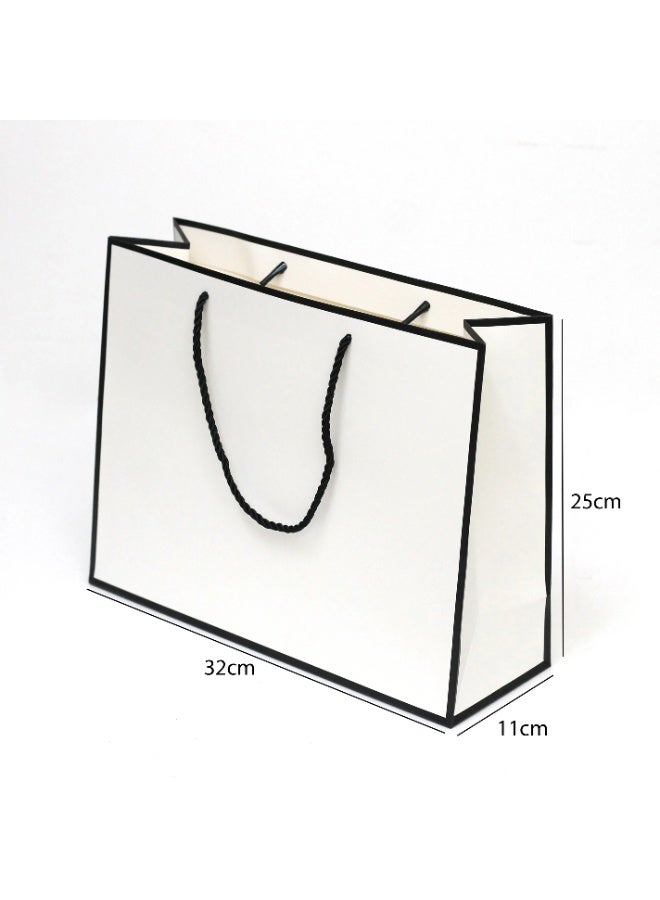 12 Piece Gift Bag Set 32x25x11 Cm Black/White