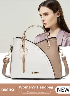 DUNISO Women's Fashion Handbag Faux Leather Crossbody Bag For Women Large Capacity Bow Trim Tote Bags Top Handle Satchel Fashionable Travel Shoulder Bag For Ladies  - Image 1