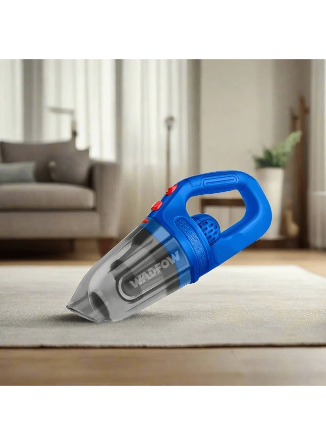 WADFOW 8V Cordless Handheld Vacuum Cleaner WLV0801 – Portable Rechargeable Car & Home Vacuum with 6kPa Strong Suction, 2000mAh Battery, 0.45L Dust Cup, USB Type-C Charging & Crevice Nozzle - Image 4