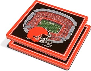 YouTheFan YouTheFan NFL 3D Team StadiumViews 4x4 Coasters - Set of 2, Team Color, 9025474, 4" x 4" x .3125"  - Image 1