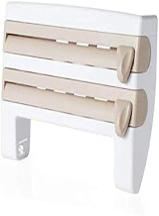 OR kitchen plastic wrap storage rack multi-function with cutter aluminum foil barbecue paper towel rack 