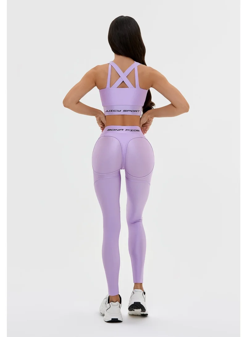 Bona Fide Bona Fide Premium High-Waisted Shape-Enhancing Leggings for Women - Tummy Control Sculpting Gym Yoga Pants - Moisture-Wicking Compression Workout Tights - Professional Fitness Apparel - Lavender