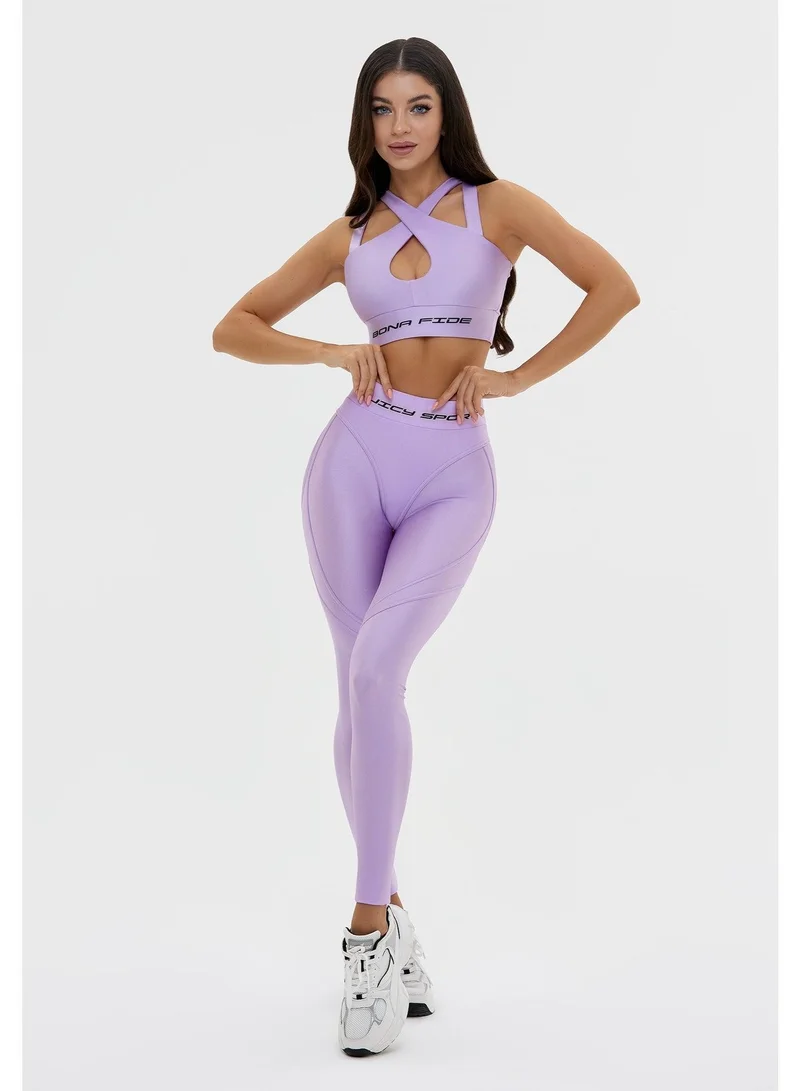 Bona Fide Extra Push-up Juicy Lilac Extra Juicy Gym Leggings for Women for Women | Best Price UAE