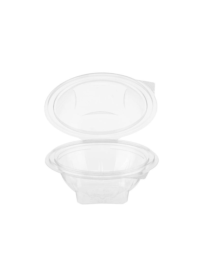 Ideal Pack Clear Hinged Flower Bowls – 12 oz | 10 Pieces | Disposable Plastic Containers with Secure Lid | Great for Takeout, Dessert, Snacks & Catering - Image 3