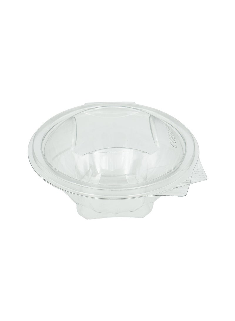 Ideal Pack Clear Hinged Flower Bowls – 12 oz | 10 Pieces | Disposable Plastic Containers with Secure Lid | Great for Takeout, Dessert, Snacks & Catering - Image 1