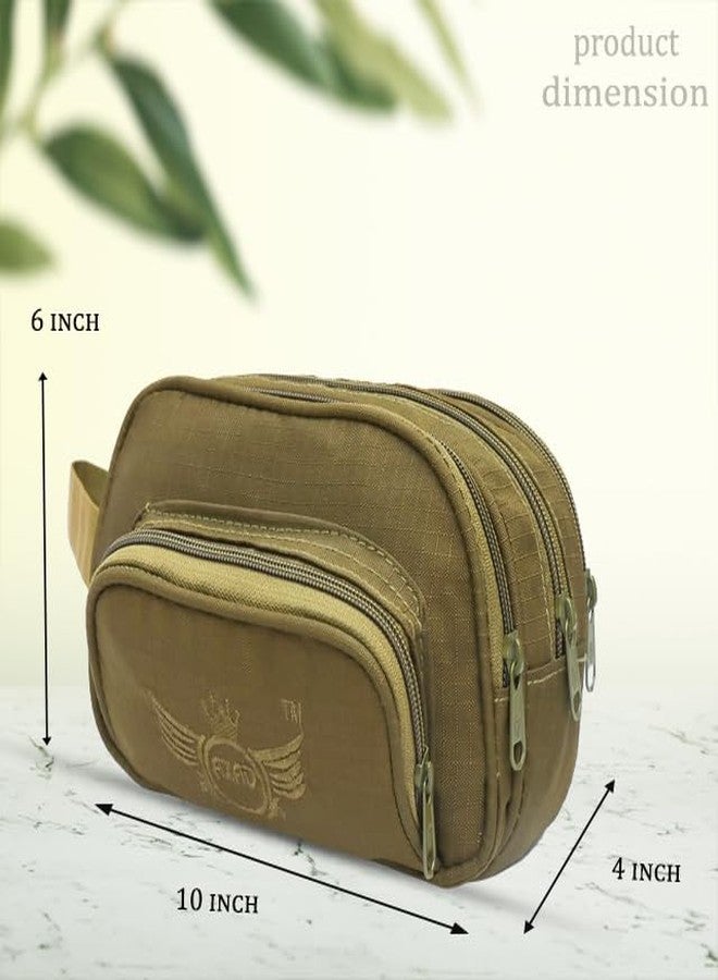 آذاد طقم حلاقة عسكري مزود بأقسام وجيوب متعددة (أخضر فاتح) - Image 5