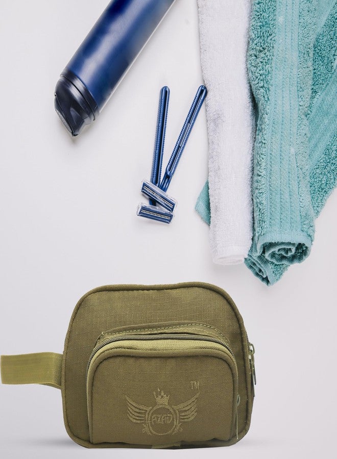 آذاد طقم حلاقة عسكري مزود بأقسام وجيوب متعددة (أخضر فاتح) - Image 3