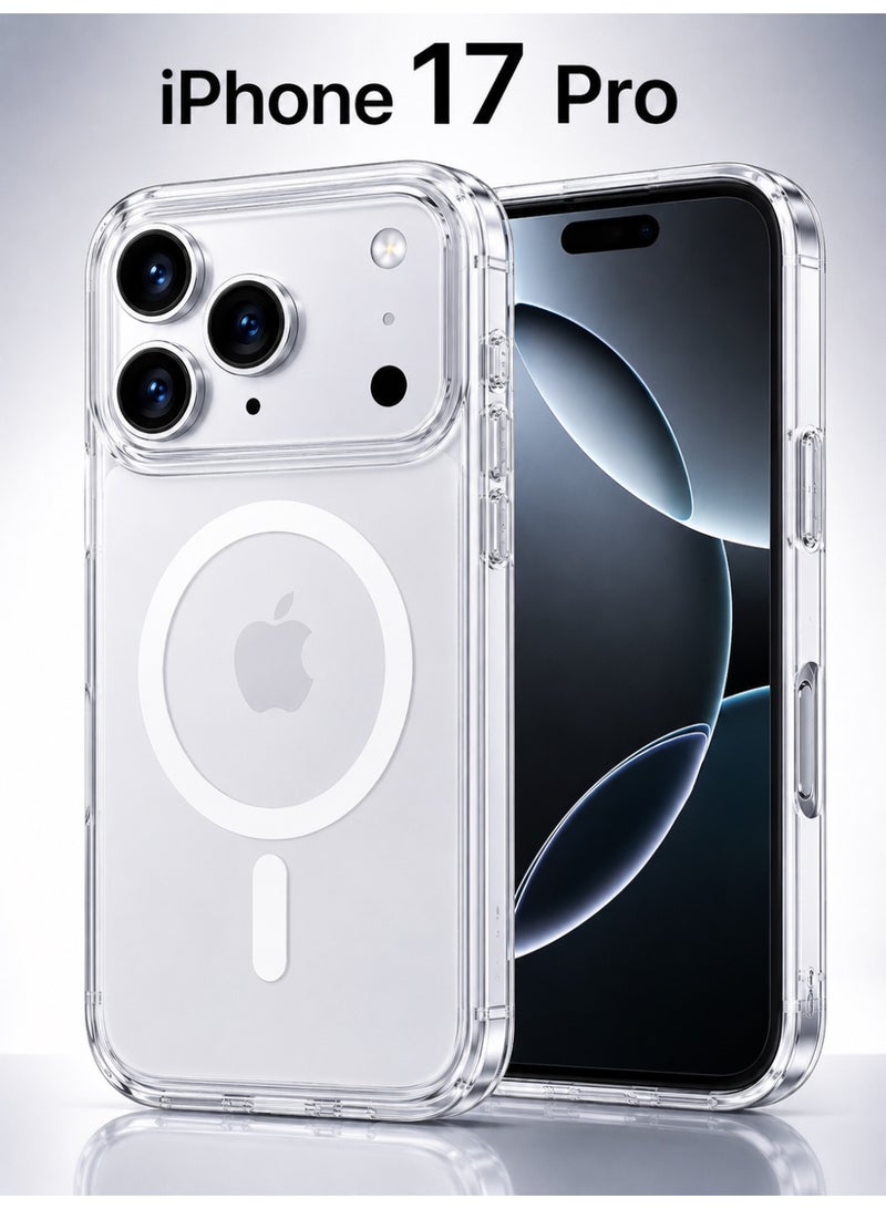Clear Magnetic Case for iPhone 17 Pro – MagSafe Compatible – Slim Shockproof Protection - Image 1
