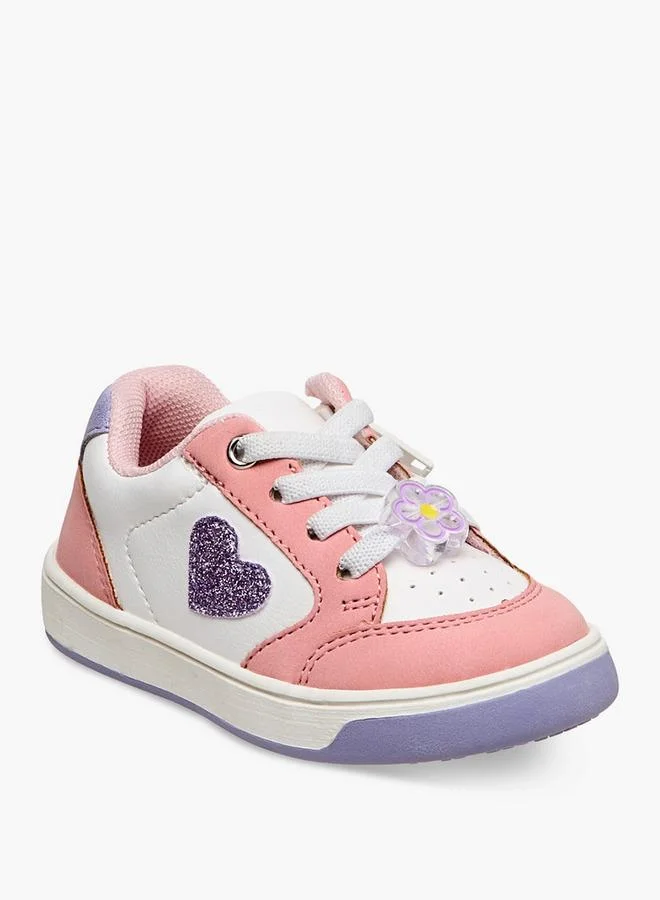Barefeet Girls Heart Detail Sneakers