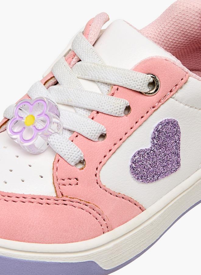 Barefeet Girls Heart Detail Sneakers - Image 4