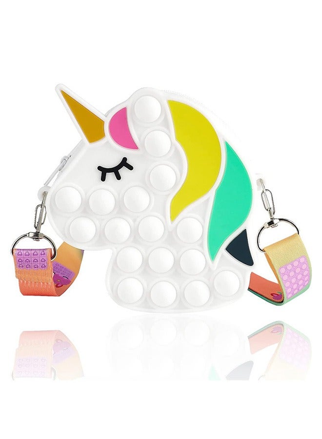 Pop Bag it, Fidget Bag, Pop Purse for Girl and Women Pop Bag, Anti Stress Silicone Poppet Bag Fidget Shoulder Bag, Best Gifts