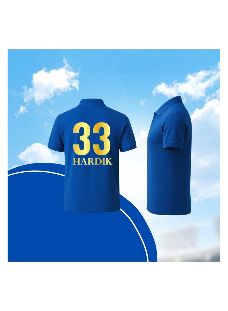 PRINTSHOP4ME Mumbai Indians Cricket Men's Dry-Fit Polo Neck T-Shirt|Tshirt With Cap|Soft&Breathable Sportswear For Cricket Lovers|Wear It For Games - Image 5