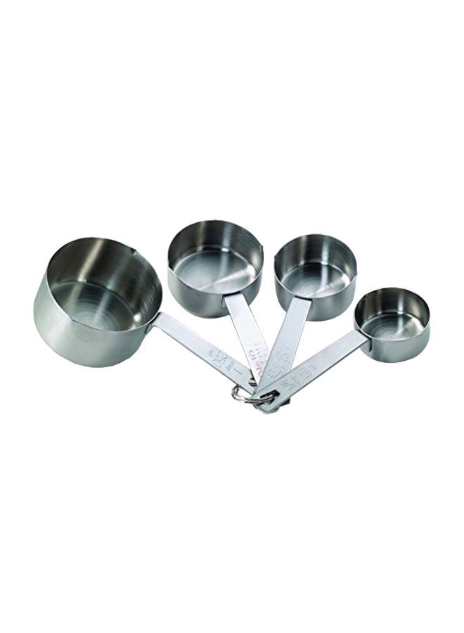 NIBEMINENT 4-Piece Measuring Cup Set Silver  - Image 1