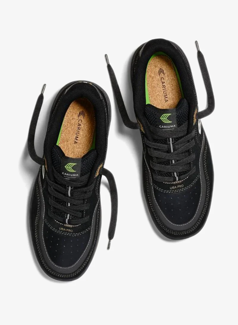 Cariuma  UBA PRO Black Suede and Mesh Silver Cloud Logo Sneaker  | Best Price UAE