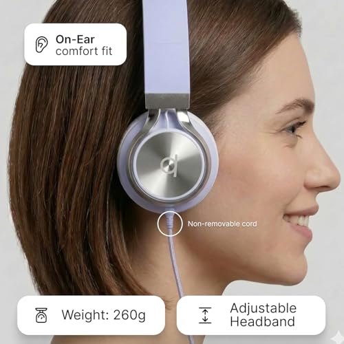 ARTIX CL750 Wired Headphones with Mic Noise Isolating OnEar Headphones for Computer and Laptop Wired Plug in Corded Headphone with Wire Foldable Aux Jack 35mm - Image 3
