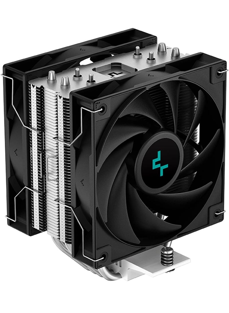 Deepcool AG400 Plus Single Tower 120mm CPU Cooler - Black | Support Intel - LGA1700/1200/1151/1150/1155  AMD - AM5/AM4 - R-AG400-BKNNMD-G - Image 1
